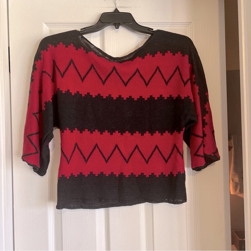 Ralph Lauren Knit Linen Sweater Oversized Size Small Vintage Half Sleeve